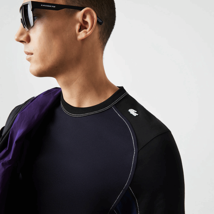 мушкарци Херитаге мајица у боји регуларног кроја растезљиве пике 8688820 тамноплава црна 7в4 Lacoste