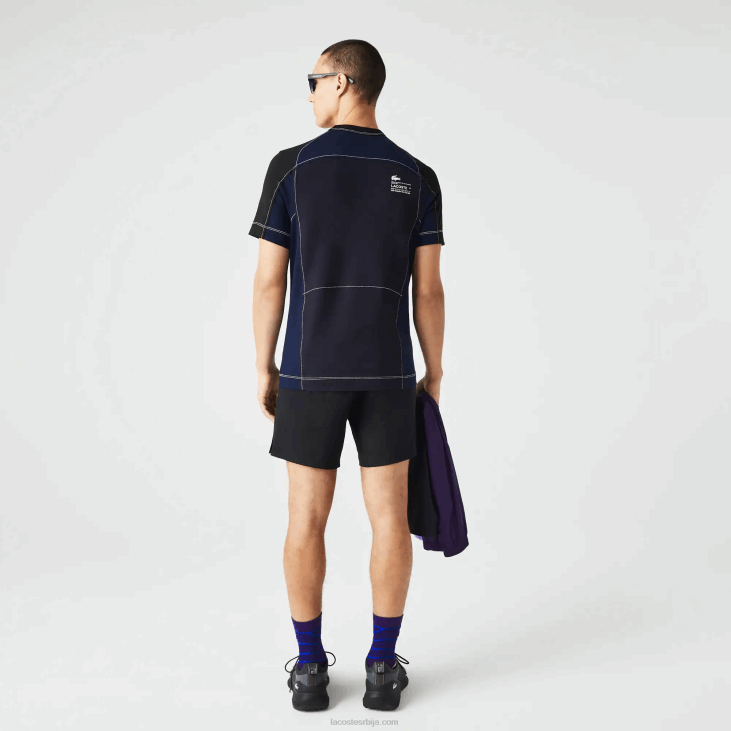 мушкарци Херитаге мајица у боји регуларног кроја растезљиве пике 8688820 тамноплава црна 7в4 Lacoste