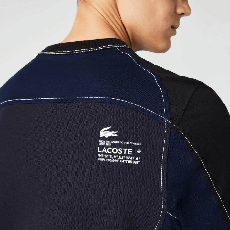 мушкарци Херитаге мајица у боји регуларног кроја растезљиве пике 8688820 тамноплава црна 7в4 Lacoste