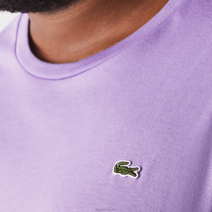 мушкарци Мајица од памучног дреса са великим изрезом кл 8688829 пурпле гфу Lacoste