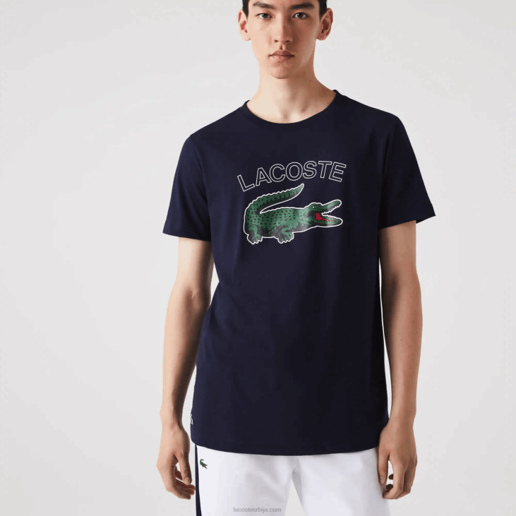 мушкарци спортска мајица са крокодилским принтом 8688840 тамноплава 166 Lacoste