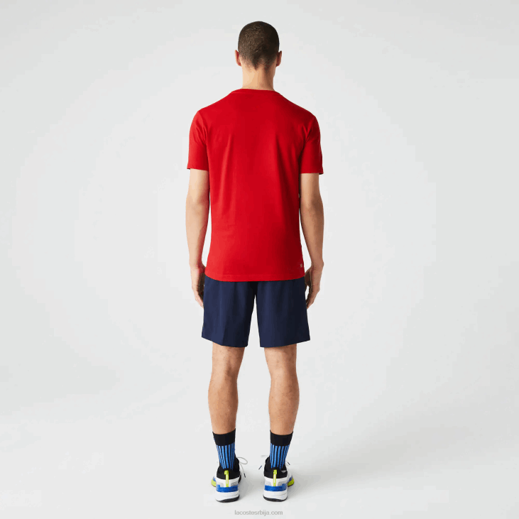 мушкарци спортска мајица са крокодилским принтом 8688841 црвена 240 Lacoste