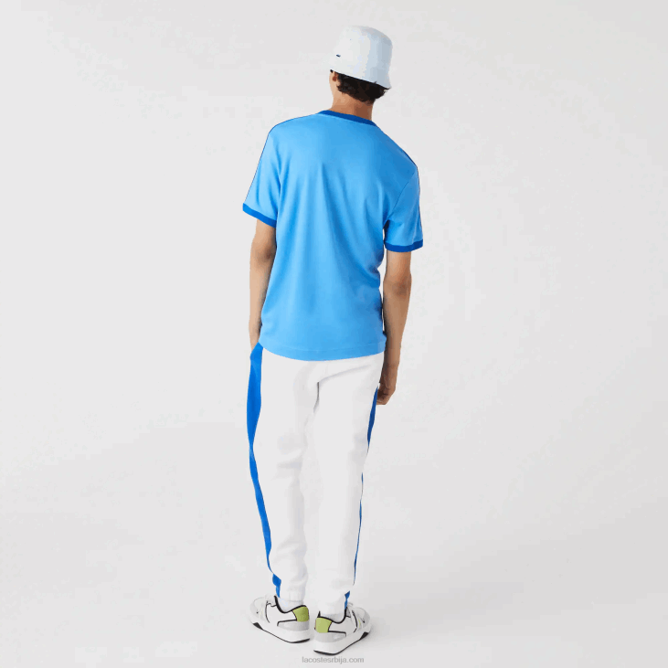 мушкарци мајица са контрастном крагном регуларног кроја 8688856 плава 4ка Lacoste