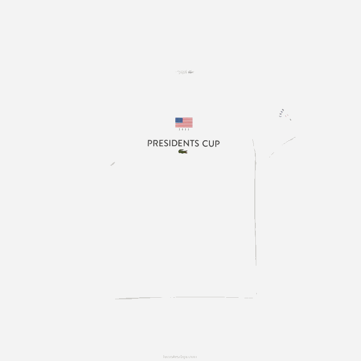 мушкарци Пресидентс Цуп спорт мајица са америчком заставом 8688861 бела 001 Lacoste