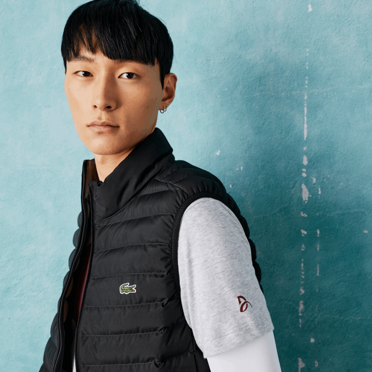 мушкарци спорт новак ђоковић кроко мајица од органског памука 8688871 сиви кине цца Lacoste