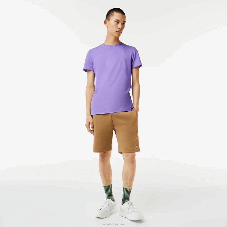 мушкарци мајица од пима памучног дреса са округлим изрезом 8688882 пурпле гфу Lacoste