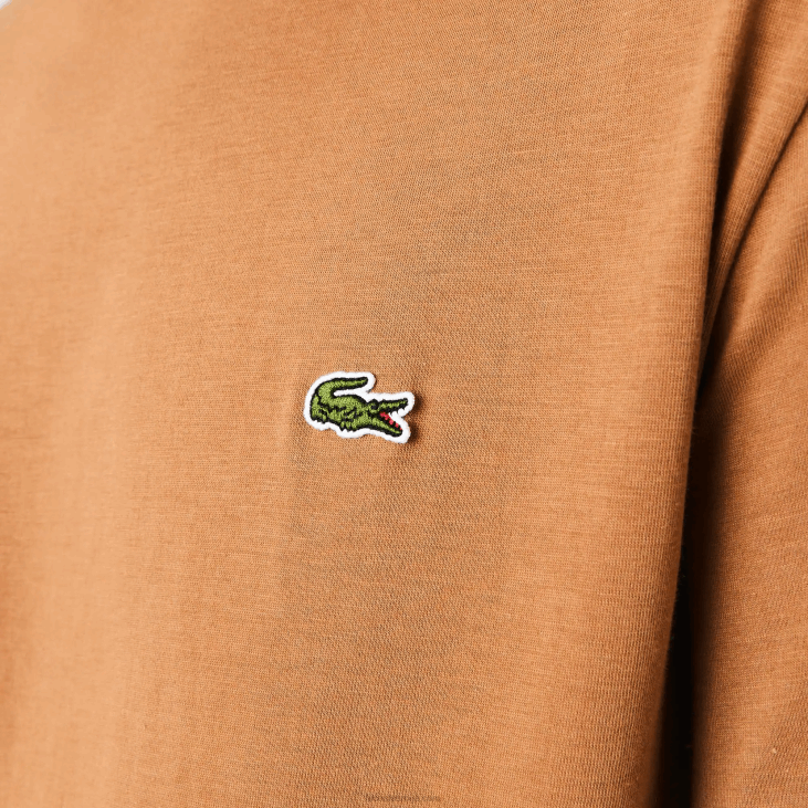 мушкарци мајица од пима памучног дреса са округлим изрезом 8688902 браон з0в Lacoste