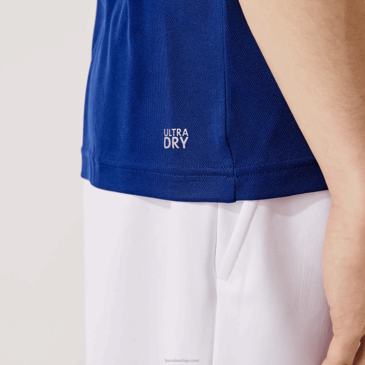 мушкарци спортска тробојна прозрачна лагана пике мајица 8688908 бела зелена морнарско плава бела цмн Lacoste