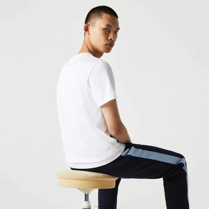 мушкарци Мајица од органског памука у боји крокодила 8688919 бела 001 Lacoste