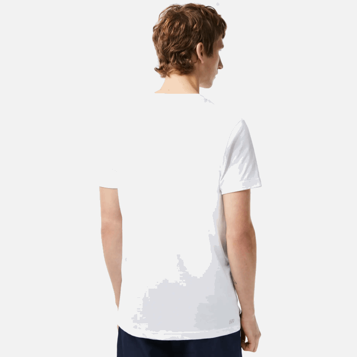 мушкарци спортска мајица регуларног кроја са контрастним брендирањем 868891 бела 001 Lacoste