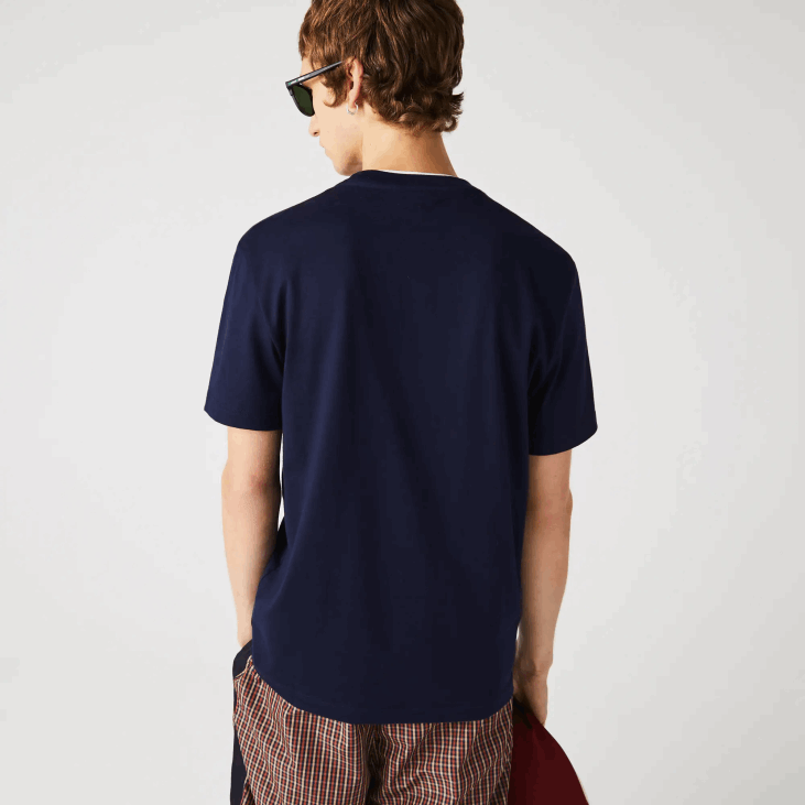 мушкарци Мајица од органског памука у боји крокодила 8688920 тамноплава 166 Lacoste