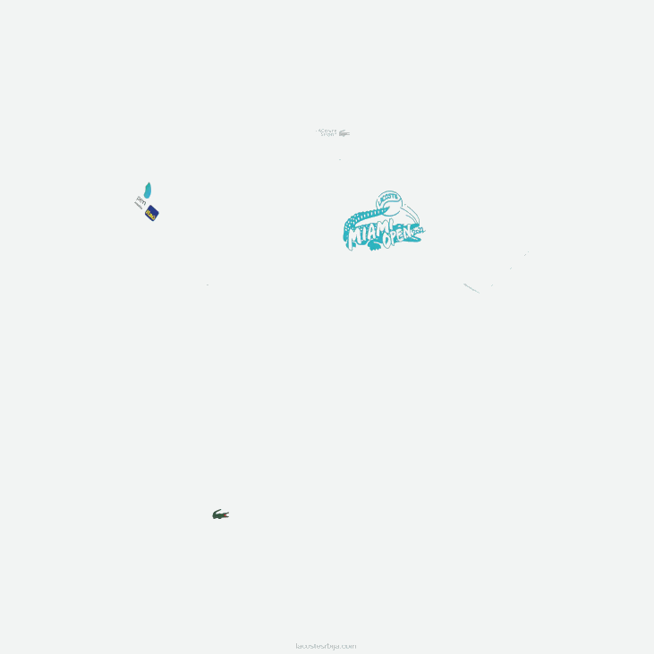 мушкарци Мајами отворена графичка мајица 8688933 бела 001 Lacoste