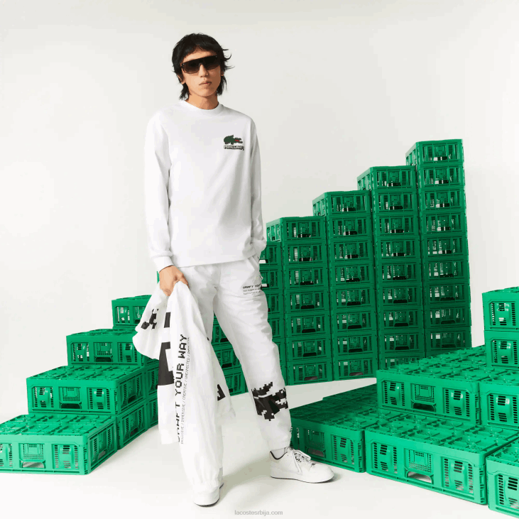 мушкарци лацосте к минецрафт мајица од органског памука 8688939 бела 001