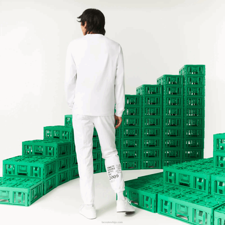 мушкарци лацосте к минецрафт мајица од органског памука 8688939 бела 001