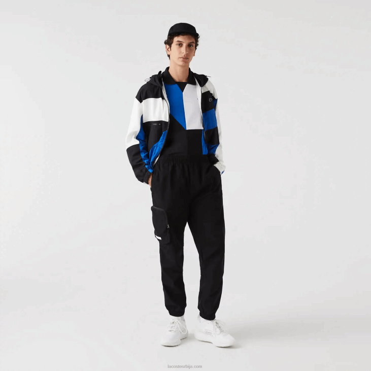 мушкарци контрастне панталоне са великим брендирањем 86881003 црна 031 Lacoste