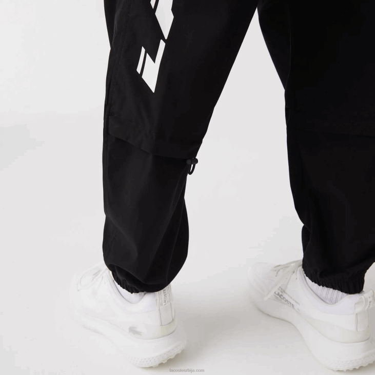 мушкарци контрастне панталоне са великим брендирањем 86881003 црна 031 Lacoste