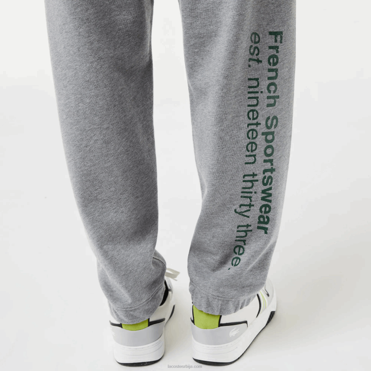 мушкарци панталоне са штампом 86881012 сиво кинеско двориште Lacoste