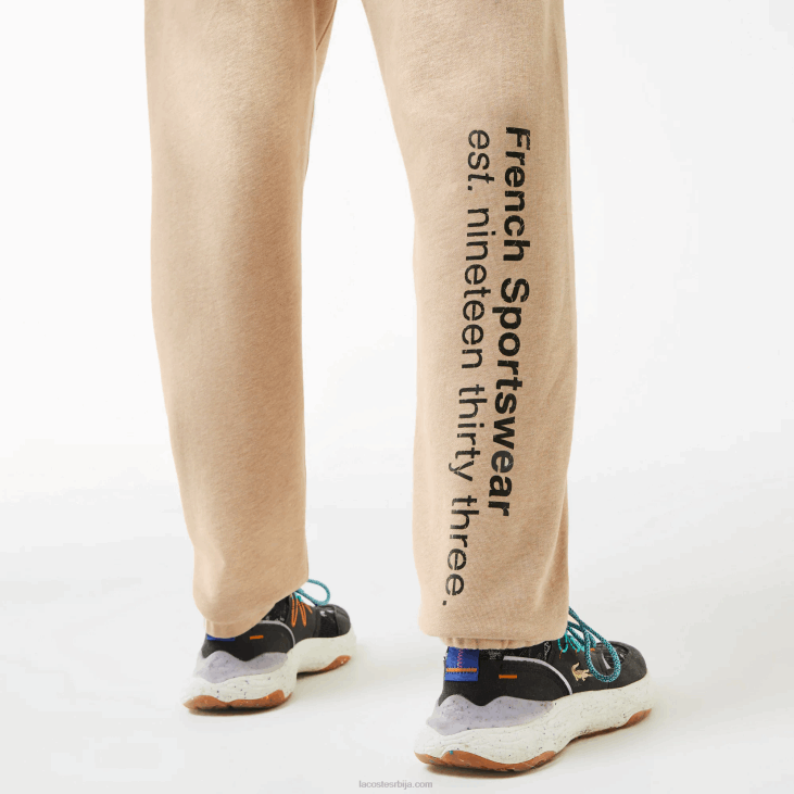 мушкарци панталоне са штампом 86881013 беж 4јв Lacoste