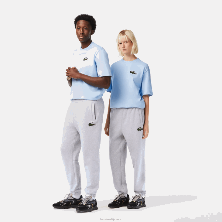 мушкарци панталоне од органског памука 86881048 сиви кине цца Lacoste