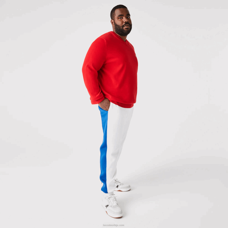 мушкарци панталоне са контрастним тракама 86881060 бело плаво лмк Lacoste