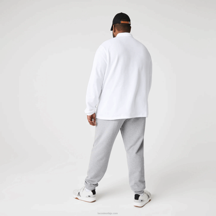 мушкарци памучне памучне панталоне за трчање са потписом и крокодилским принтом 86881065 сиви кине 4јв Lacoste