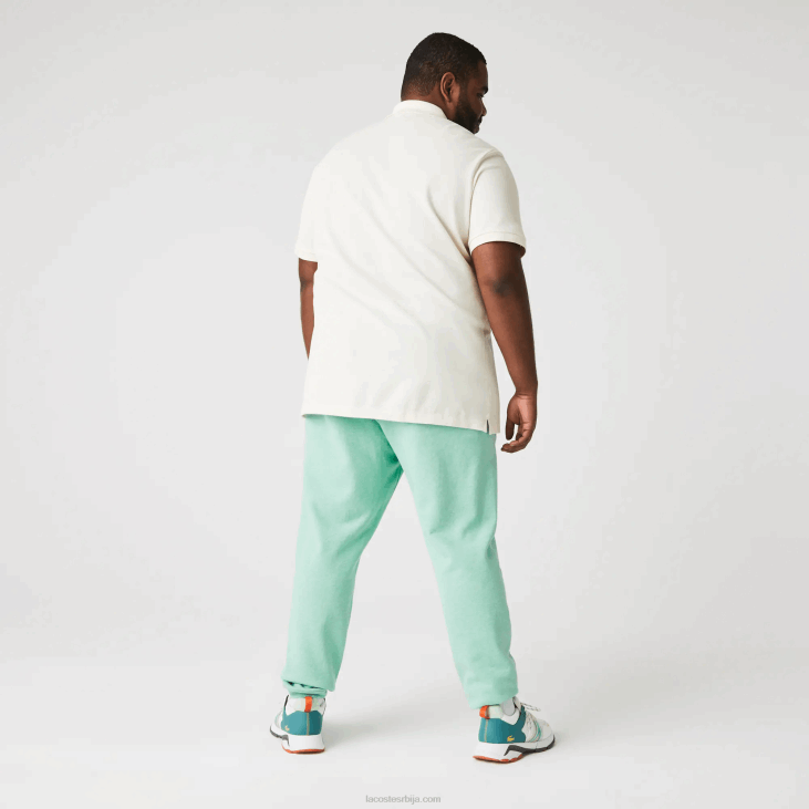 мушкарци памучне памучне панталоне за трчање са потписом и крокодилским принтом 86881066 греен хцв Lacoste