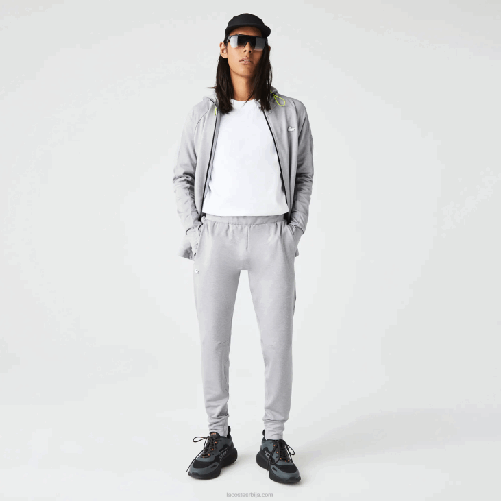 мушкарци спортске двослојне панталоне 86881073 кинеско светло сиво 9ја Lacoste
