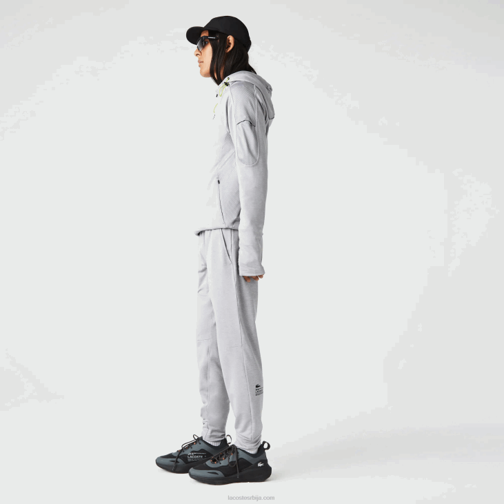 мушкарци спортске двослојне панталоне 86881073 кинеско светло сиво 9ја Lacoste