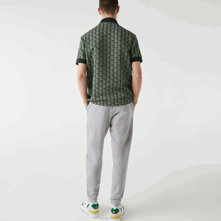 мушкарци памучне памучне панталоне за трчање са брендирањем крокодила 86881092 сиви кине цца Lacoste