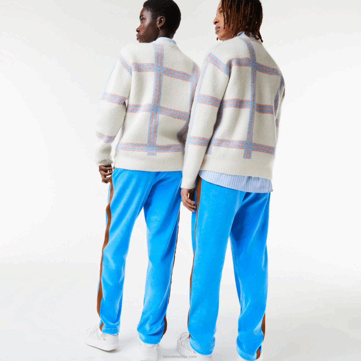 мушкарци панталоне са бочним контрастним тракама 86881103 плава 4ка Lacoste