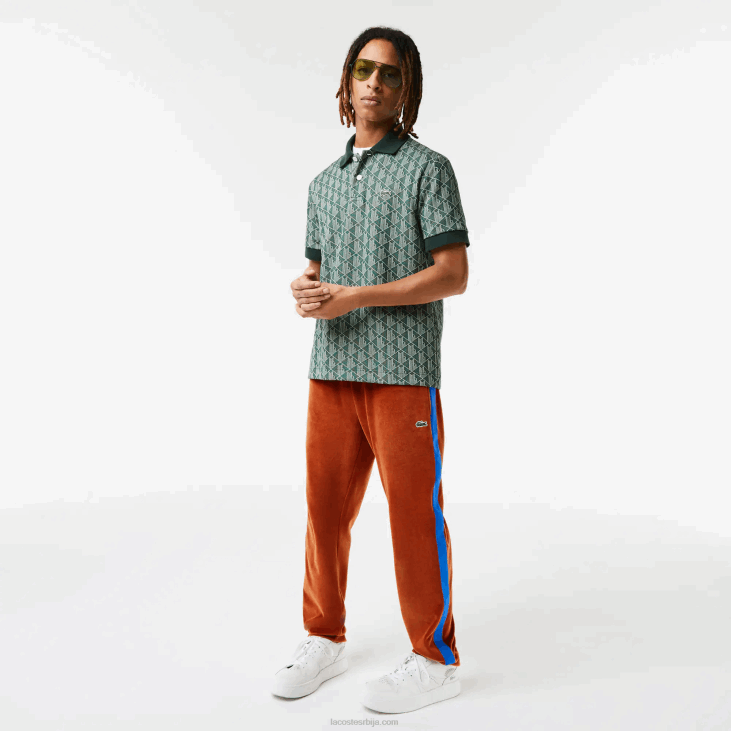 мушкарци панталоне са бочним контрастним тракама 86881104 браон 3пб Lacoste