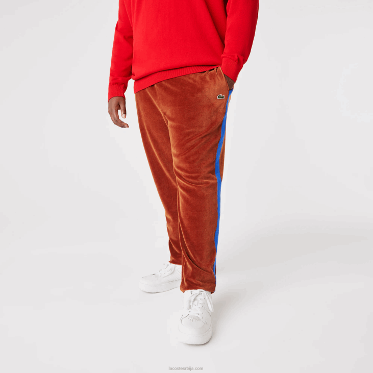 мушкарци панталоне са бочним контрастним тракама 86881104 браон 3пб Lacoste