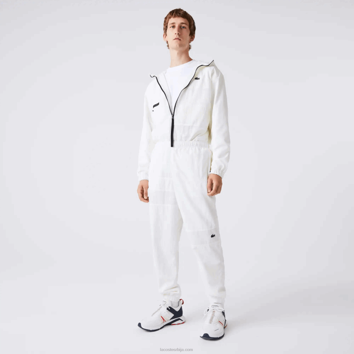 мушкарци патцхворк водоодбојне панталоне 86881106 бело б5л Lacoste