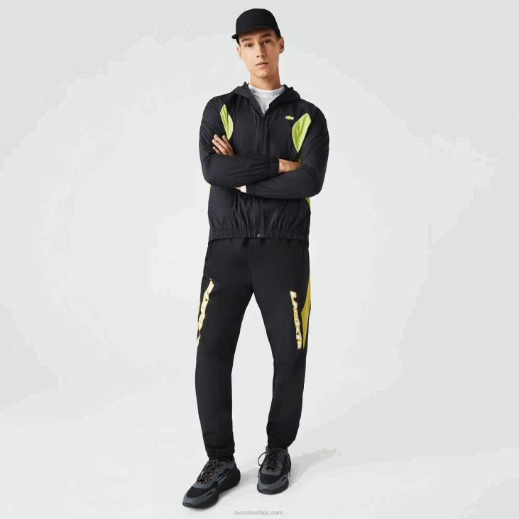 мушкарци херитаге панталоне у колор блоку регуларног кроја 86881110 црно жута н07 Lacoste