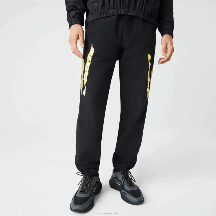 мушкарци херитаге панталоне у колор блоку регуларног кроја 86881110 црно жута н07 Lacoste