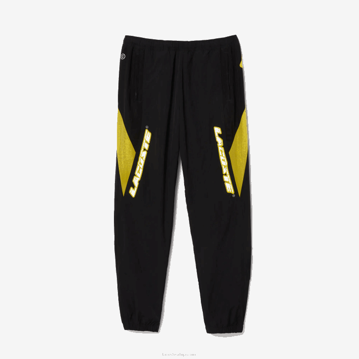 мушкарци херитаге панталоне у колор блоку регуларног кроја 86881110 црно жута н07 Lacoste