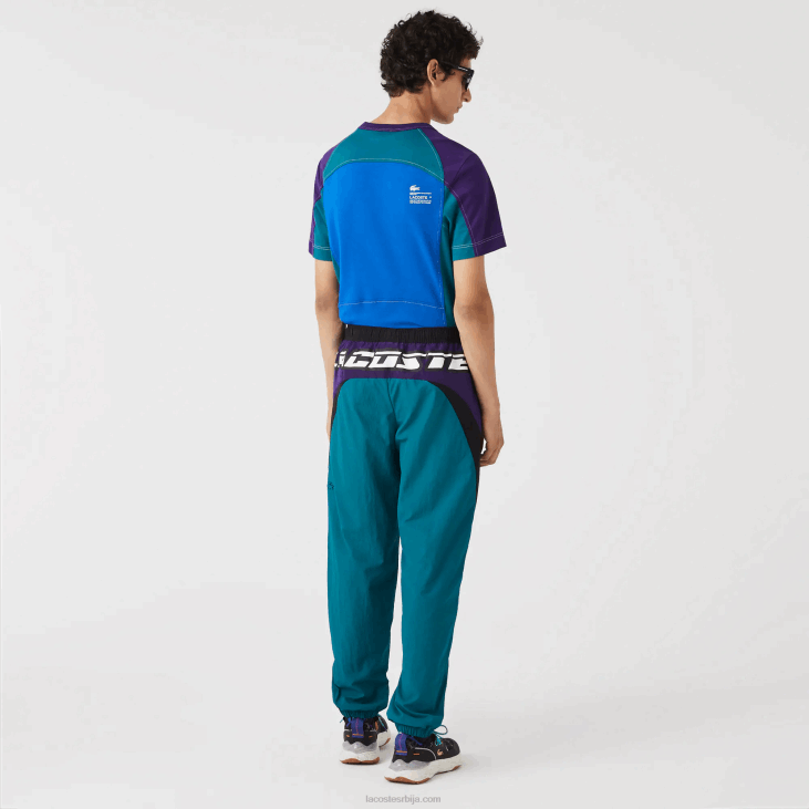 мушкарци херитаге панталоне у колор блоку регуларног кроја 86881111 зелена љубичаста црна н10 Lacoste