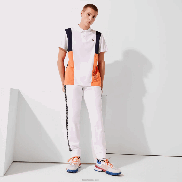 мушкарци спортски брендирани бендови тренерке 86881120 бела наранџаста тамноплава аср Lacoste