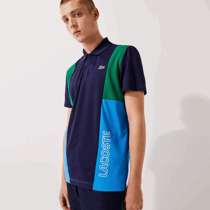 мушкарци спортске панталоне са колорблок тракама 86881128 зелена морнарско плава бела м7з Lacoste