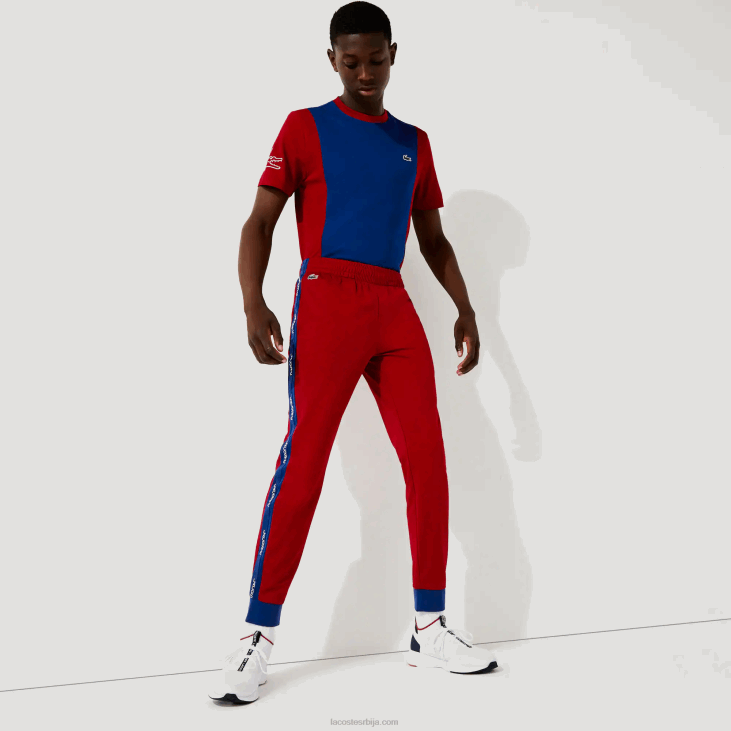 мушкарци спортске панталоне за џогирање 86881142 црвено плаво бело зт4 Lacoste