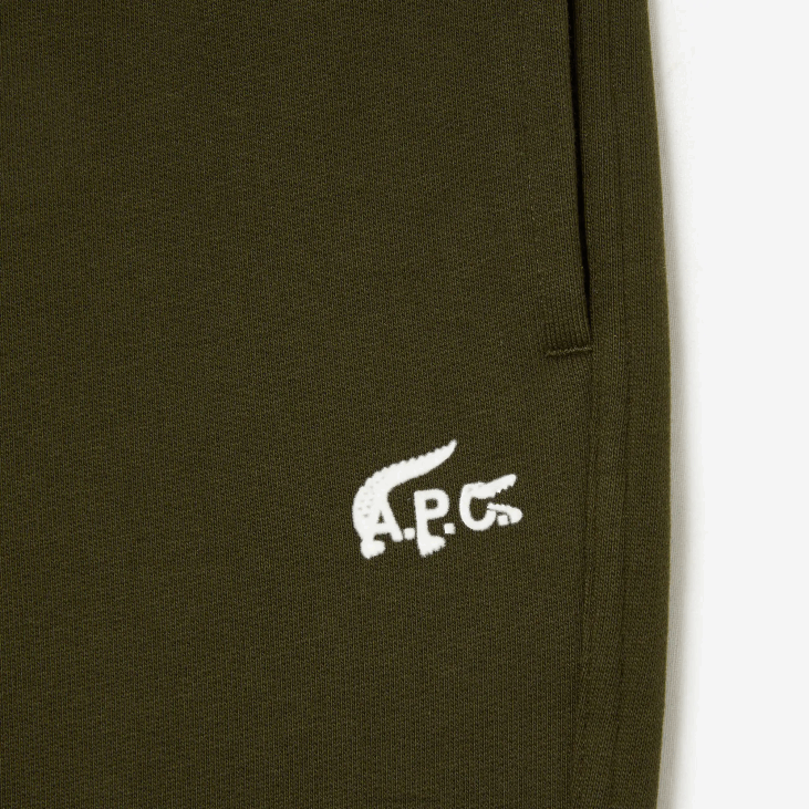 мушкарци лацосте к а.п.ц. памучне панталоне од флиса 86881196 каки зелена втв