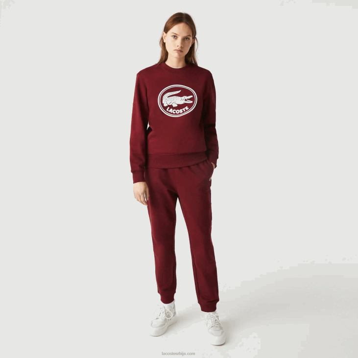 мушкарци панталоне за трчање од органског памука 86881207 бордо з7ф Lacoste