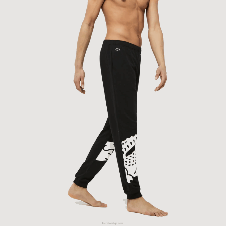 мушкарци Унутрашње панталоне од мешавине памучног флиса у облику крокодила 86881469 црно бела 258 Lacoste