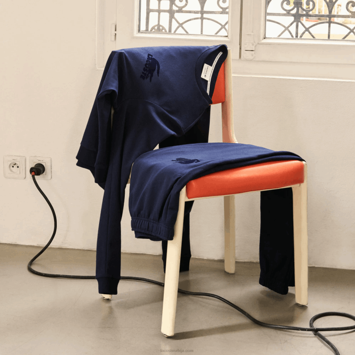 мушкарци памучни флис лоунге јоггерс 86881477 тамноплава 423 Lacoste