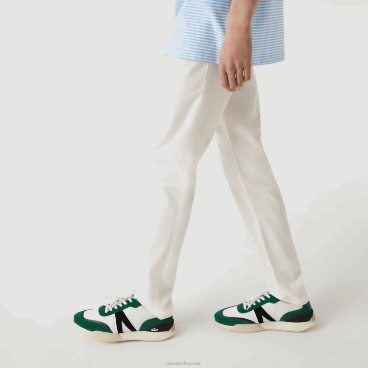 мушкарци нове класичне танке памучне памучне панталоне 86881550 бела 70в Lacoste