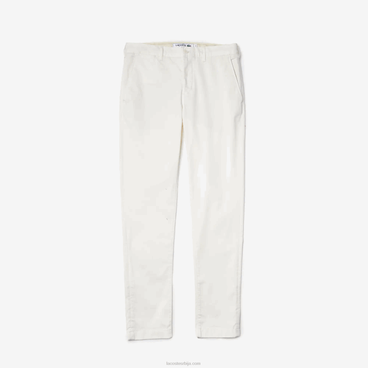 мушкарци нове класичне танке памучне памучне панталоне 86881550 бела 70в Lacoste