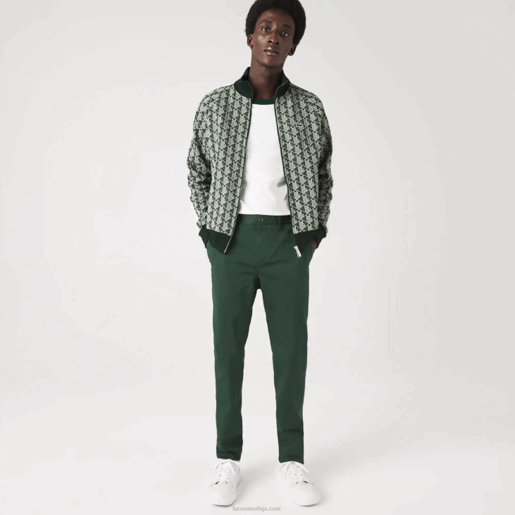 мушкарци нове класичне танке памучне памучне панталоне 86881655 зелена 5хк Lacoste