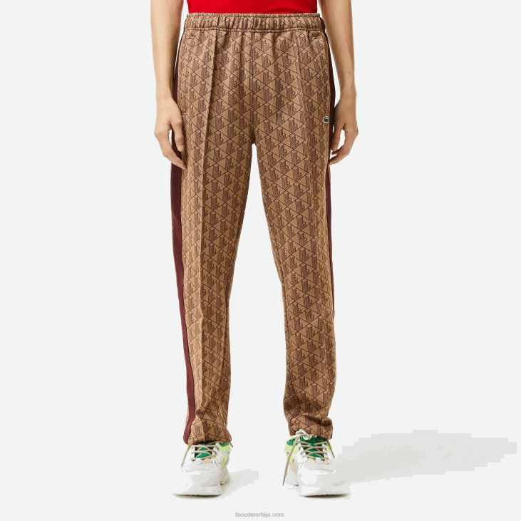 мушкарци панталоне са монограмом 8688278 беж бордо мкј Lacoste