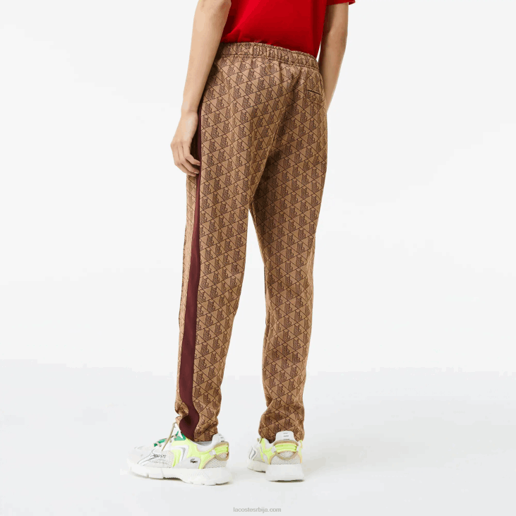 мушкарци панталоне са монограмом 8688278 беж бордо мкј Lacoste