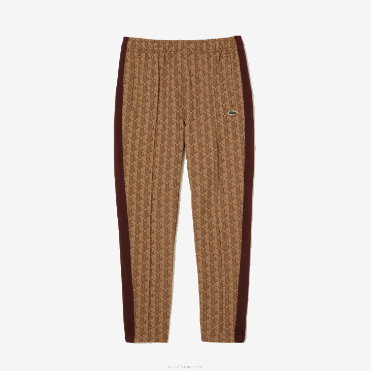 мушкарци панталоне са монограмом 8688278 беж бордо мкј Lacoste